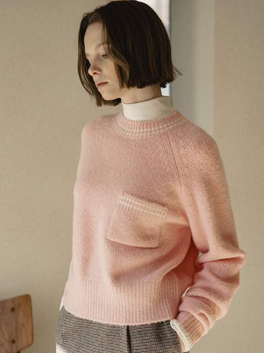 KN4211 Panton mohair knit_Pale pink