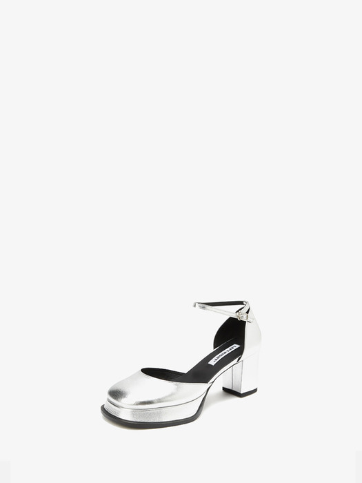 Platform Unique Heel - silver