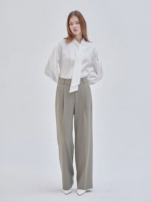 24SN tie-point blouse [WH/ST]