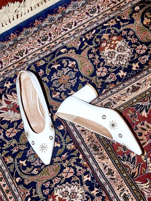 MoMo Star Pearl heel White