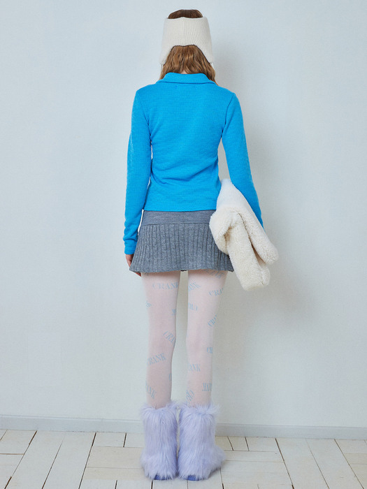 KNIT FLARE SKIRT_GY