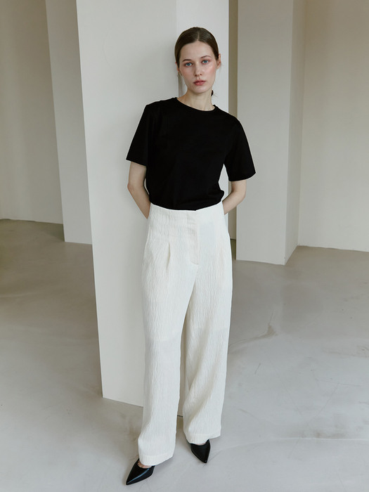 RTS WRINKLE WIDE TROUSERS_2COLORS