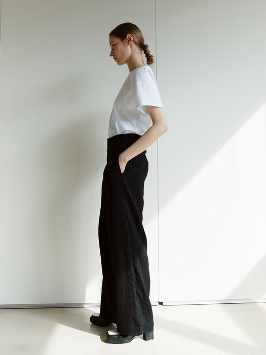 RTS WRINKLE WIDE TROUSERS_2COLORS