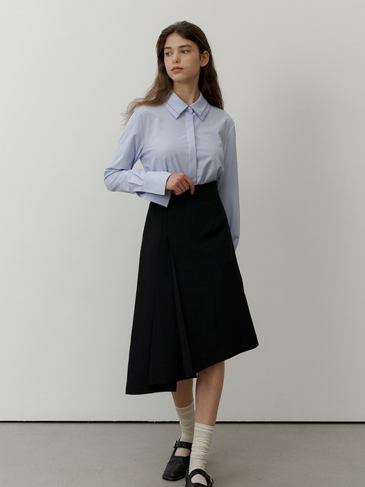Unbalance Midi Skirt(2color)