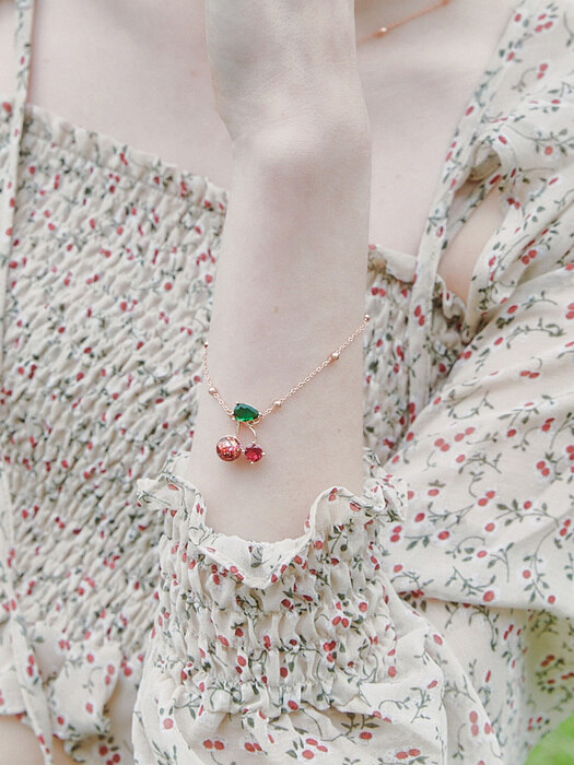 Cherry Snowball Bracelet