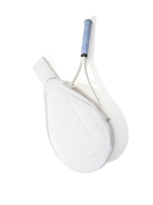 LOVEFORTY QUILTING RACKET BAG WHITE