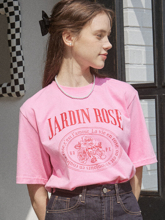 Jardin Rose T-shirt - Pink