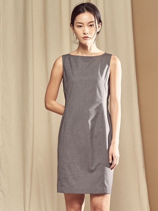 sleeveless dress grey