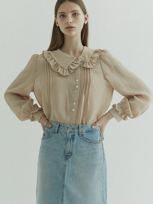 [단독기획] Unbalance frill blouse
