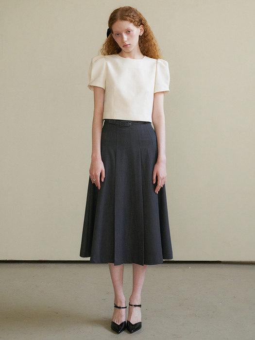 Wave Pleats Skirt(2color)