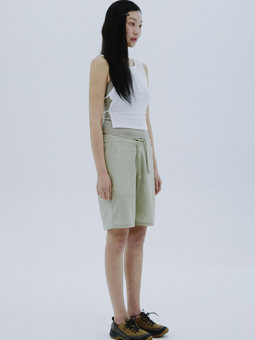 STRING LAYERED TANK TOP WHITE AND BEIGE