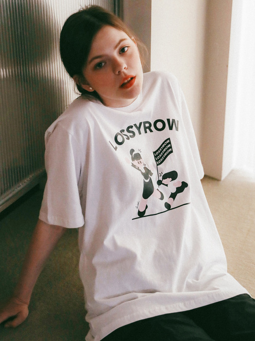 Lossyrow X Vanrora Graphic T-Shirt White