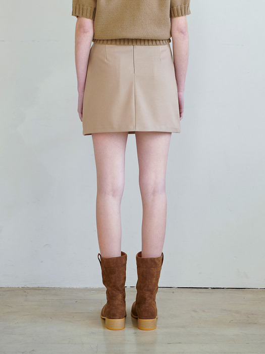 Amanda Buckle Wrap Mini Skirt