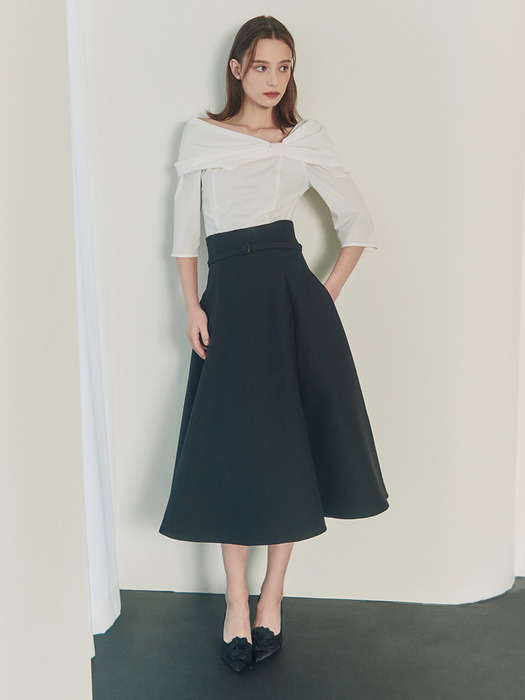 Fabiana / Belted Tuck Skirt