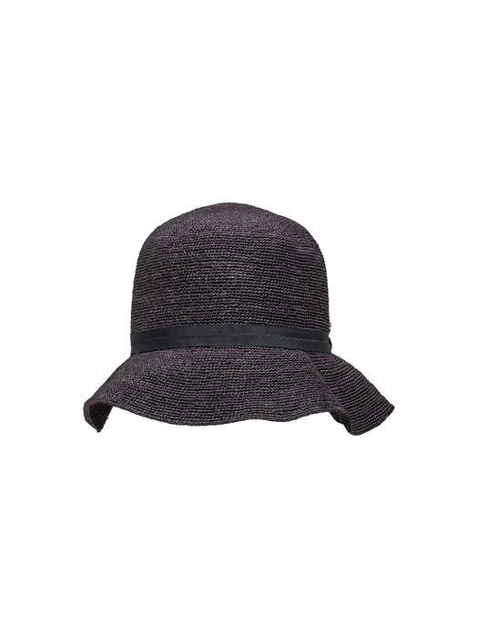 Flare Straw Hat - Black