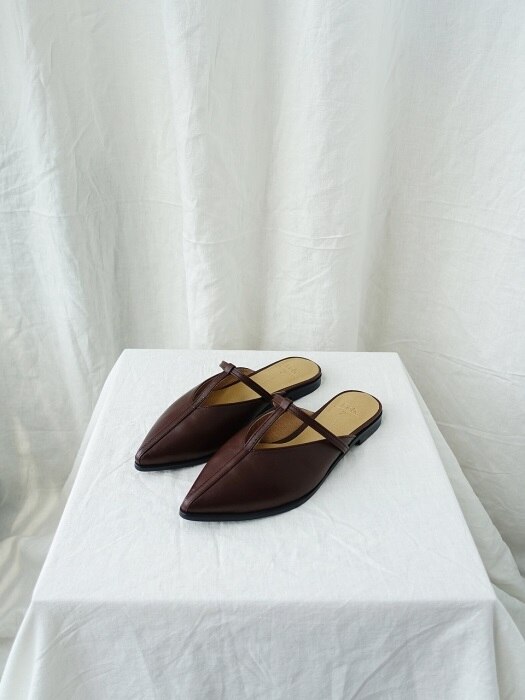 T strap mules Brown 