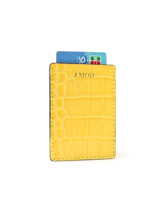 Card Case_Crocodile yellow