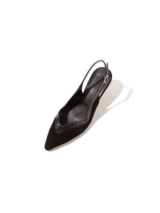 Wavely slingback / black suede(two tone)