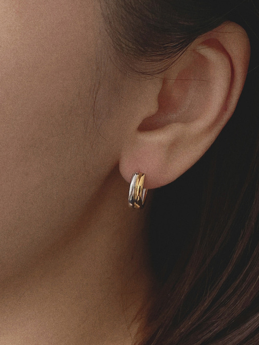 silver925 duo earring