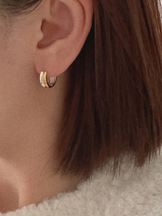 silver925 duo earring