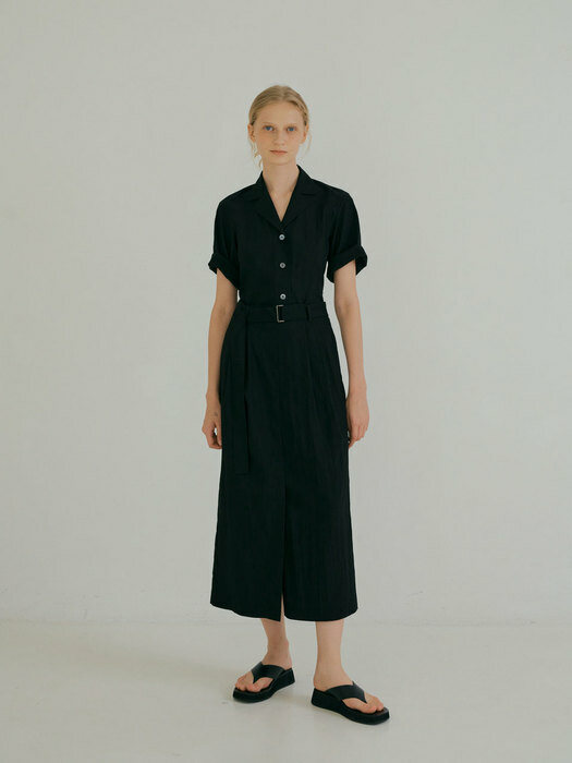 22Summer Anorak Belted Skirt (Black)