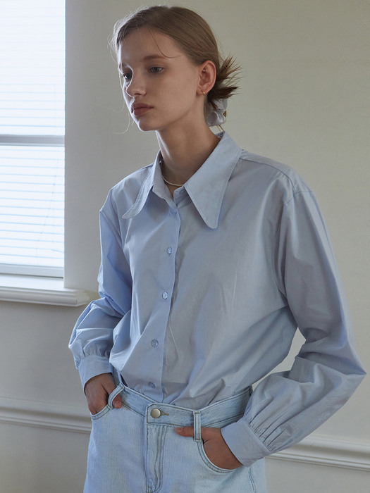 LOVELY BIG COLLAR SHIRTS_WHITE