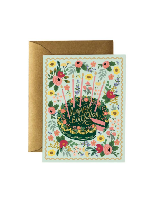라이플페이퍼 Floral Cake Birthday Card 생일 카드