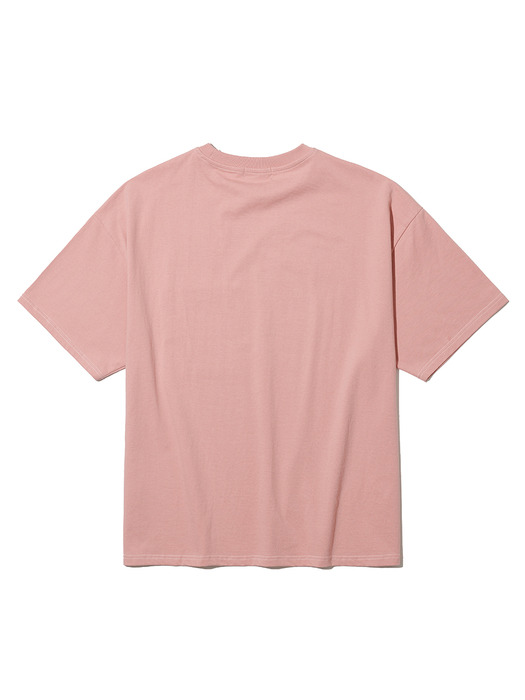 ST HEAVY COTTON OVER POCKET S/S TEE PINK