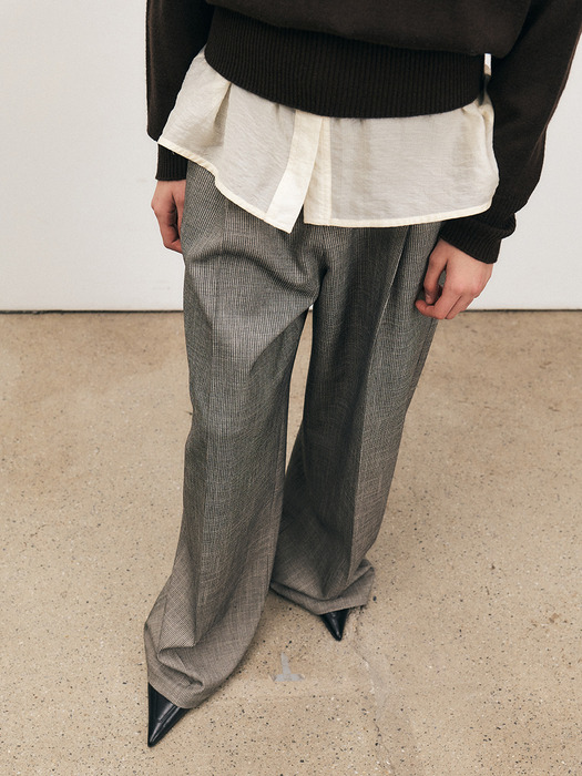 TFS ONE TUCK CHECK TROUSERS_CHECK