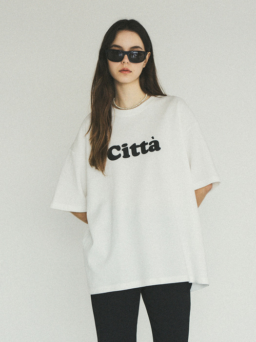Citta Signature Logo Overfit T-shirt_CTT312(White)