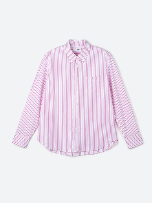01 M.C UNISEX, Classic Shirt / Pink Stripe