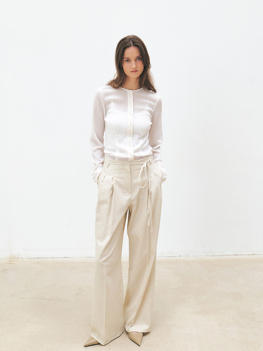 TFS TWO TUCK WIDE TROUSERS_2COLORS