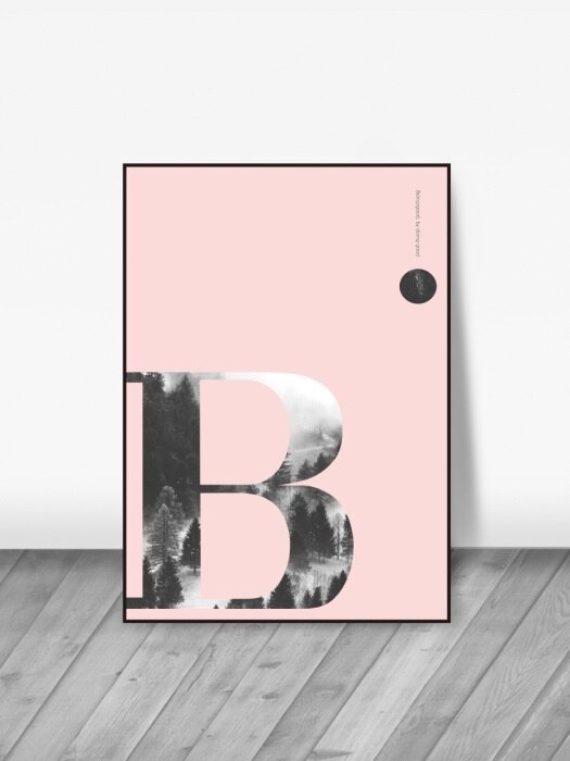 basic pink alphabet [B]
