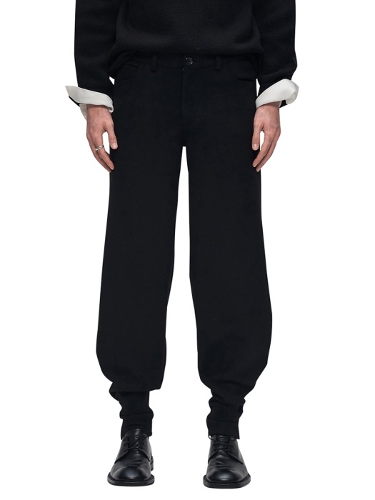 OUTLINE CURVE WOOL TROUSERS