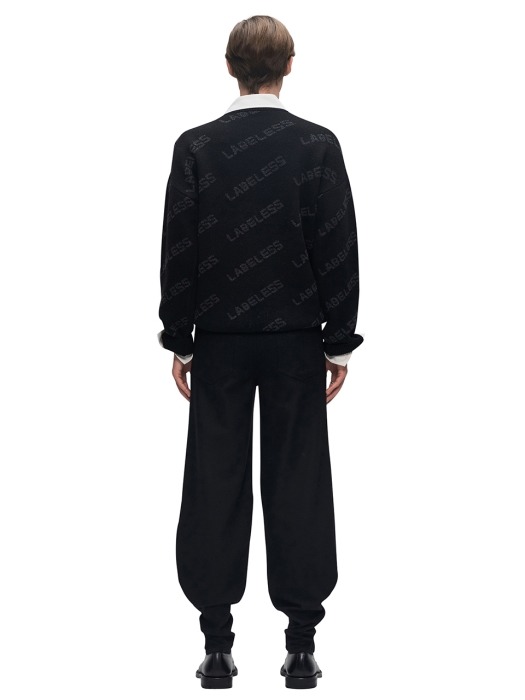 OUTLINE CURVE WOOL TROUSERS