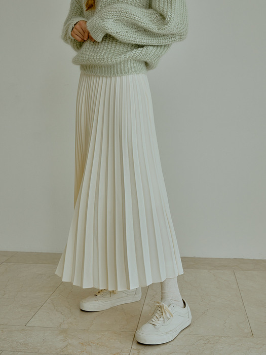 Cherish pleats long skirt (2color)