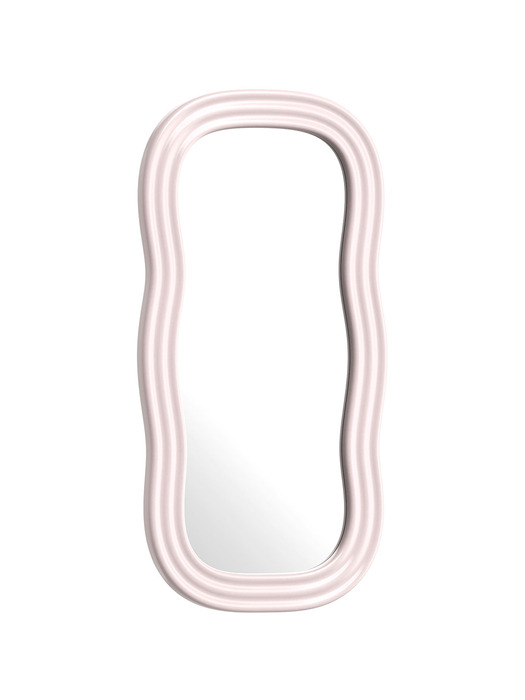 [배송 4-6주 소요] Wave Mirror (Pastel Pink / Medium)
