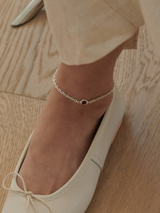 tiny gemstone anklet (3 colors) (발찌)