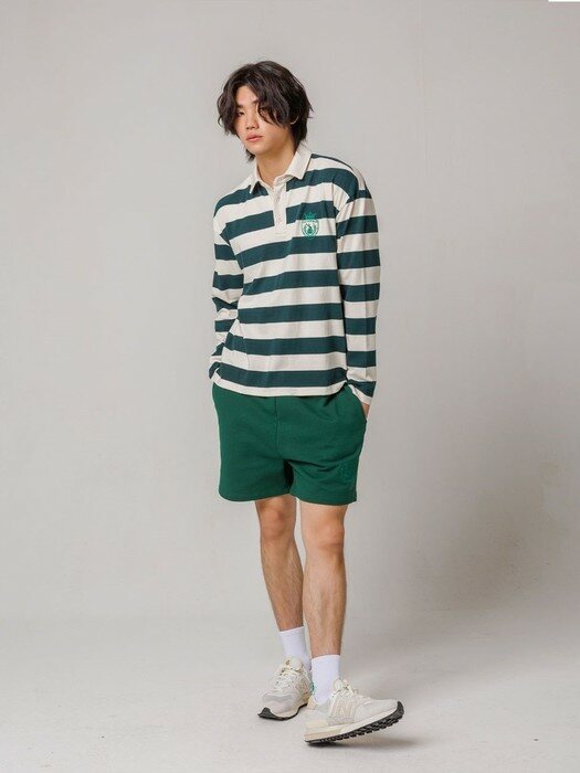 Royal Embroidery Striped Polo_Green