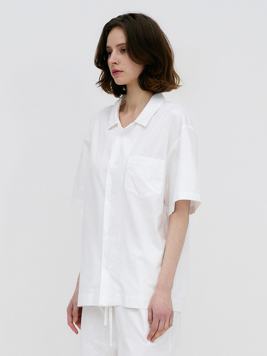 Stay Pajamas Short Sleeve Shirts - True White