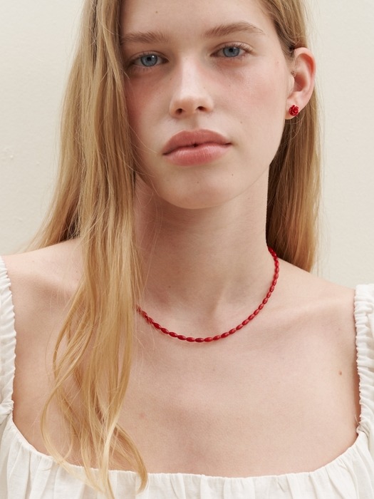 Coral Lace Necklace