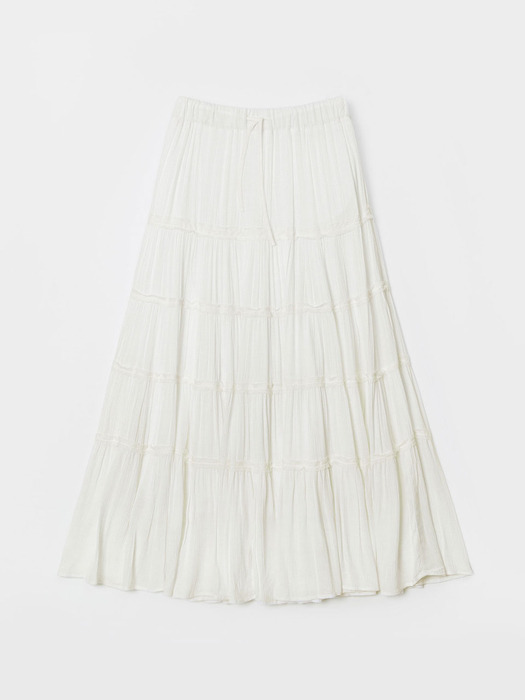 White Lace Tired Skirt