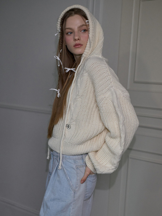 Mellow Hood Knit [Ivory]