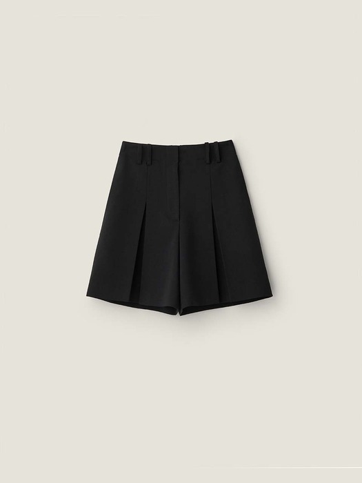 Jane pleats skirt pants - Black