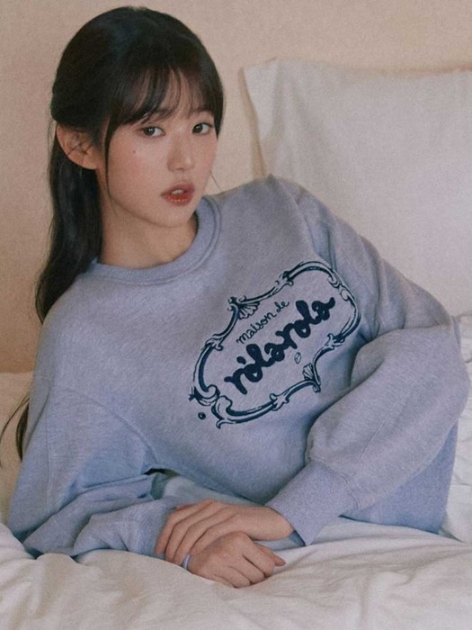 VINTAGE LOGO SWEATSHIRT MELANGE GRAY