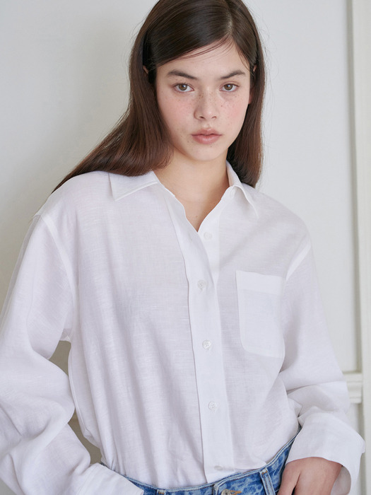 24N linen classic shirts [WH]