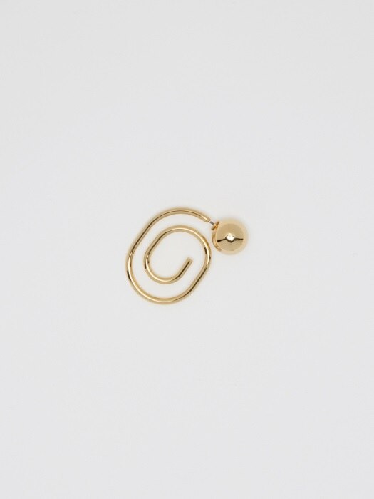Hanguel Alphabet Single Earring-5_Gold