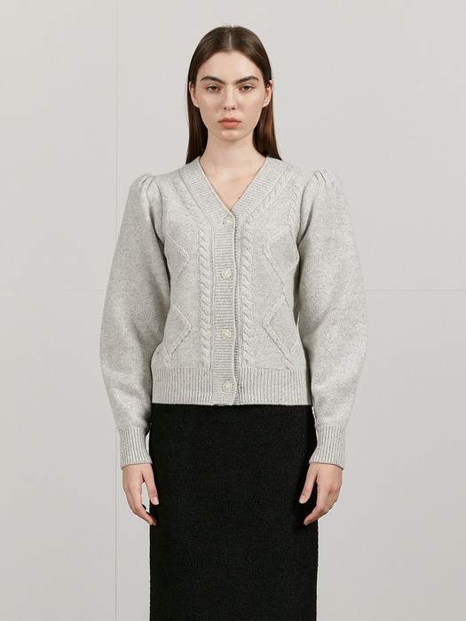 TOW CASHMERE CABLE KNIT CARDIGAN_3 COLOR