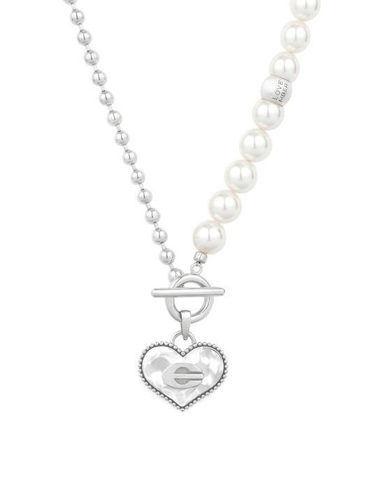 [silver 925] Bumpy heart pearl N
