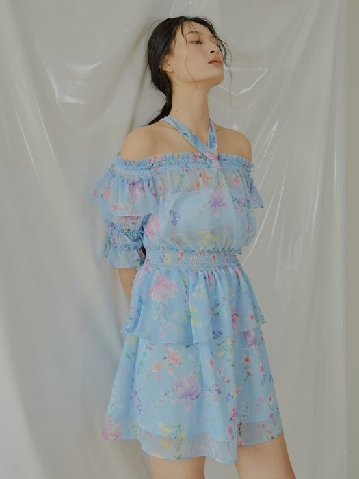 Rose Blanch Dress[Blue]